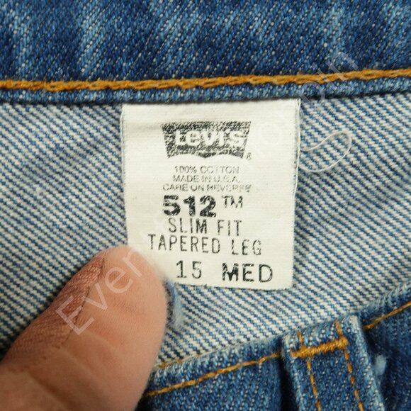 Vintage Levis 512 Slim Fit Tapered Leg Jeans Womens 30 Blue High Waist 90s USA - Picture 5 of 6